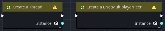 Create Object script node creates a new instance of the type